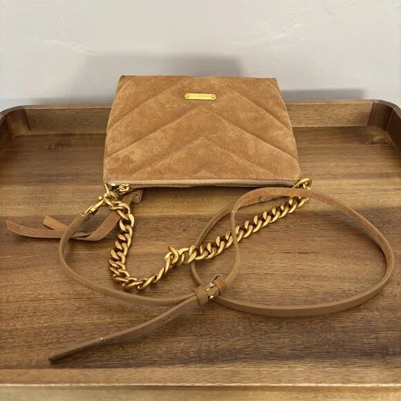 Rebecca Minkoff Tan Crossbody Bag with Gold Chain - Picture 6 of 15